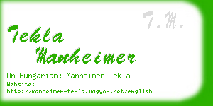 tekla manheimer business card